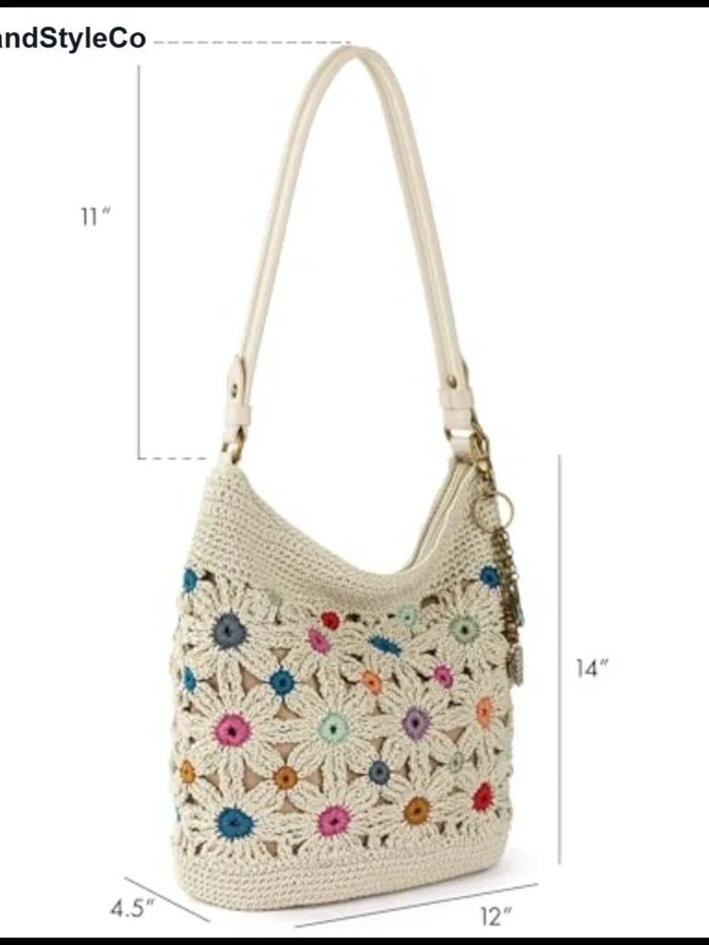 Hand Crochet Hobo Bag Women Purse Shoulder Tote Travel Handbag